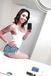 Fit brown hair pretty Penelope Stone is activity amazingly hawt self shots