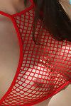 Lola foxx unblemished spry love melons pushing during red fishnet halter Master