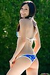 Catie minx in just legal bikini getting soggy and naked