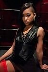 Skin diamond dominated and apple bottoms bonked in Male+Male+Female