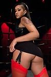 Skin diamond dominated and apple bottoms bonked in Male+Male+Female