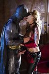 Cosplay pornstar Kleio Valentien attractive a jizz flow in maw from Batman