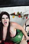 Curvy anal vampire vicki vixen jerking off her booty with the cross
