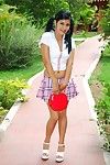 Lalin girl young schoolgirl outdoors