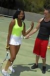 Sporty swarthy darling Stacy Ball batter receives pounded hardcore outdoor
