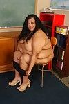 SSBBW educator Debrina letting her hard saggy billibongs loose in classroom