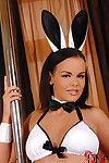 breasty Bunny Stripper en OTK botas dando oral Sexo para stream de Cum