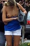 Violated hotty in public undressed