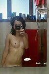 Perspired girlfriend ariel has her love-cage in the washroom view snapped by her bf