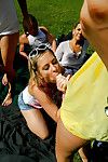 Raunchy pornstars having getting pleasure with  and rough 10-Pounder outdoor
