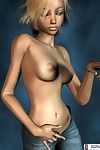 Topless short hair fairy-haired caricature