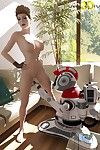 Great beauty gains naughty with her robot comrade