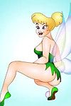 Golden-haired tinkerbell unclothed posing