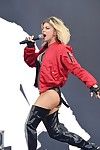 Fergie titsy and gazoo in leather panties and boots