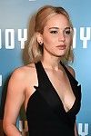 Jennifer lawrence braless showing massive cleavage and legs