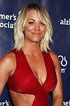 Kaley cuoco showing massive cleavage and untamed abs