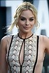 Margot robbie cleavy and leggy showing sideboob