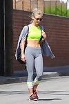 Julianne hough breasty in neon front dom and leggings