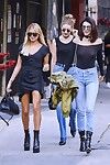 Kendall jenner showing mambos in a sheer blouse in public
