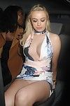 Megan rees nipslip and upskirt to underclothing in public