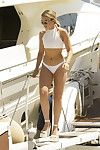 Tallia storm showing arse in white bikini and swimsuit