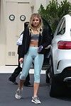 Chloe moretz shows cameltoe and boob edge going in