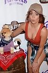 Sarah hyland showing large cleavage and legs
