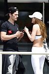 Bella thorne rounded and a-hole in white sports underwear and tights