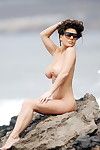 Chantelle connelly tanning her perspired stripped body