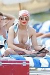 Jennifer lopez in white bikini at the beach in miami