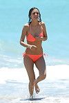 Victoria justice fabulous in diminutive orange bikini at the beach