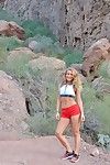 Nicky removes clothes although a hike and then goes dwelling for some anal