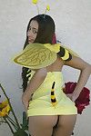 Babe covered up as a bee shows her bumpers