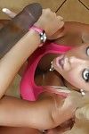 Elegant blond Courtney Tyler drilled and jizzed by a gigantic brown rod