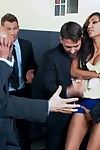 Step-father presents her up to 5 dick-holders in order to seal a business deal!