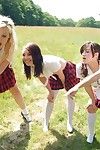 Schoolgirls come across a nudist colony and end up jacking off and swallowing a boy s ramrod