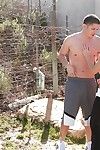 R/T sexual act scene with a cougar milf India Summer astonishingly outdoor