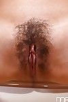 European queen Julia Roca flashing shaggy vagina previous to giving fellatio
