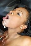 Ebony model gives dick sucking for unmerciful cream in gullet