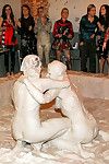 Fuckable european kink beauties are attracted to indecent mud wrestling