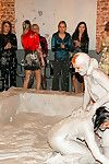 Fuckable european kink beauties are attracted to indecent mud wrestling