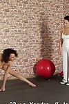 Sports lesbian hotties amplifying and cum-hole eating