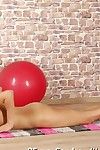 Tall yoga dear masturbates right after naked widening