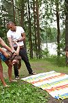 Youthful bitch gains facialized later on a hardcore groupsex with sexually intrigued champs outdoor