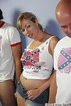 Interracial bukkake ebon darling white redneck gang