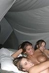Nude lesbian hotties playing with every other in the woods