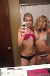 Girlfriends showing off their constricted bodies on web camera