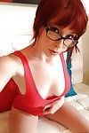 Redhead infant Zoey Nixon picturing she is and teasing her cage of love