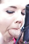 Hungry dick-sucking teenager Dillion Harper is sucking this strapon