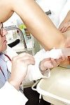 Golden-haired Melodious twists for some Anal opening stuffing at the Gyno office